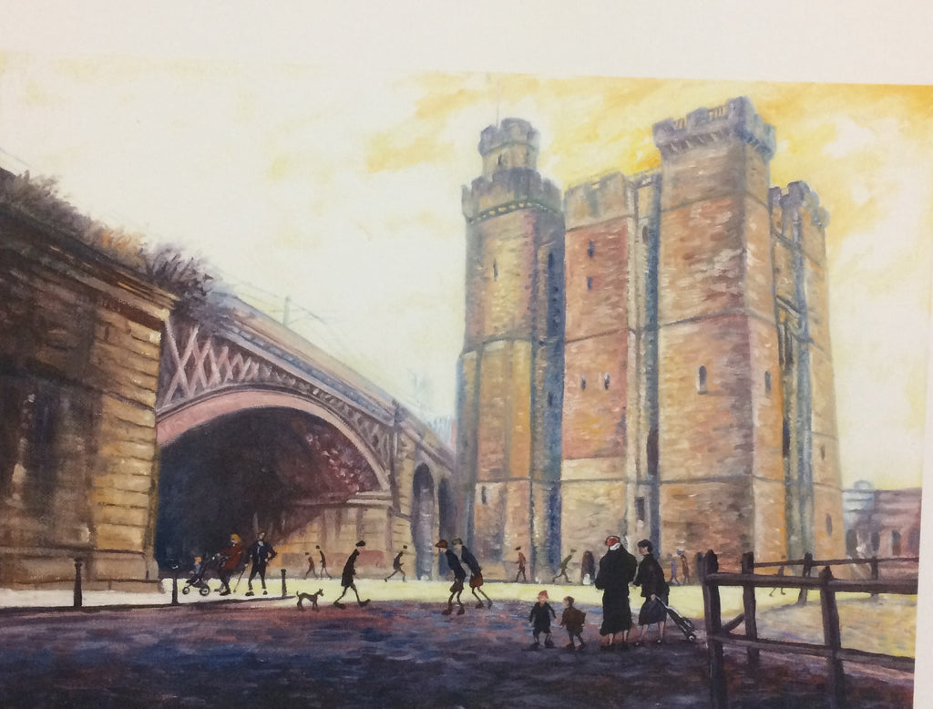 Underneath the arches castle keep Newcastle