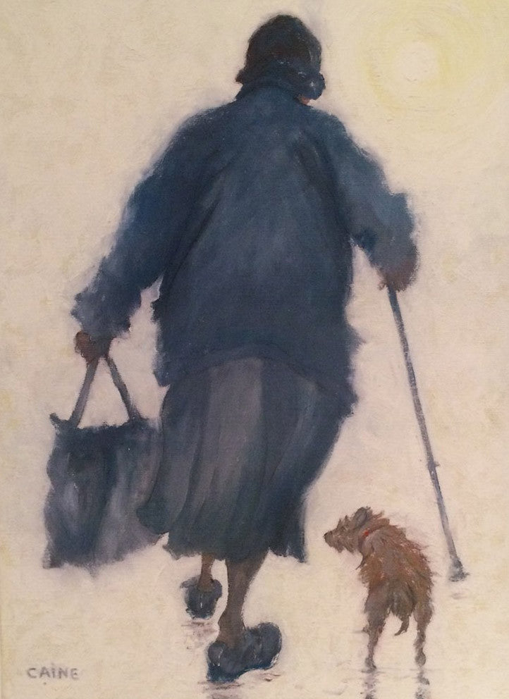 Lady with dog. -
