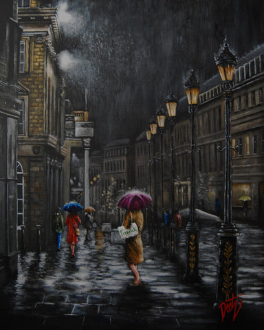 Grey street rain.