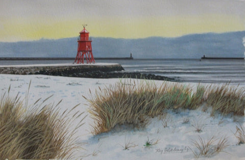 Groyne in the snow. - 