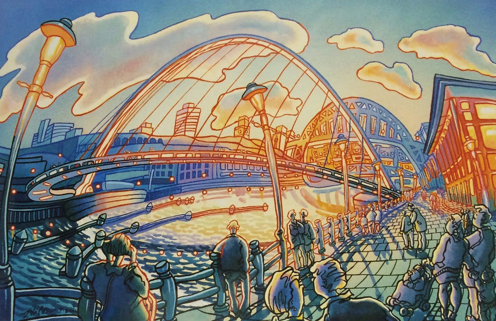 Millennium Bridge at Night. - 