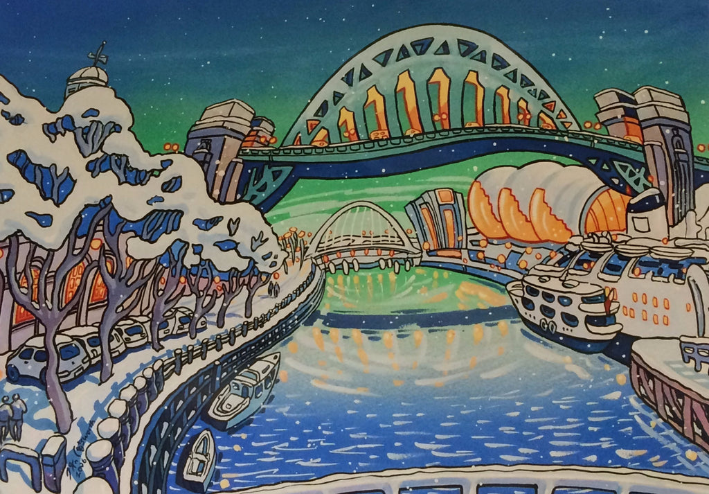 Tyne Bridge in Winter. - 